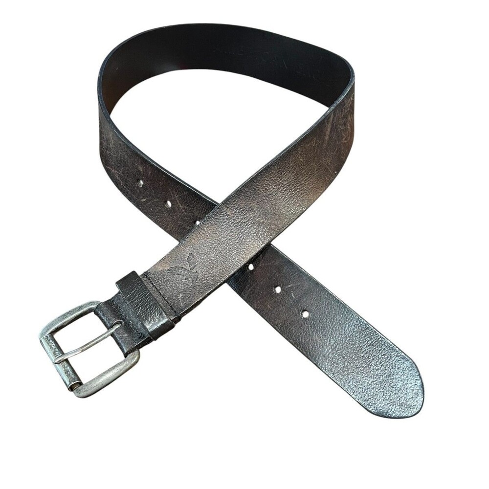 American Eagle Outfitters AEO Unisex Brown Distressed Leather Belt  Size M